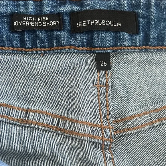 Seethrusoul NWT High Rise Boyfriend Shorts - Picture 3 of 9